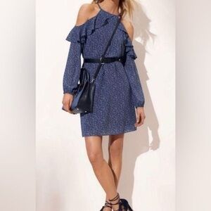 Michael Kors Navy Floral Dress Small